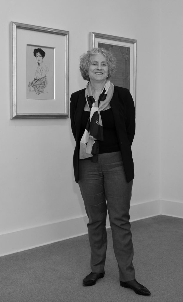 Black and white photograph of Jane Kallir. Photographer: Julienne Schaer.