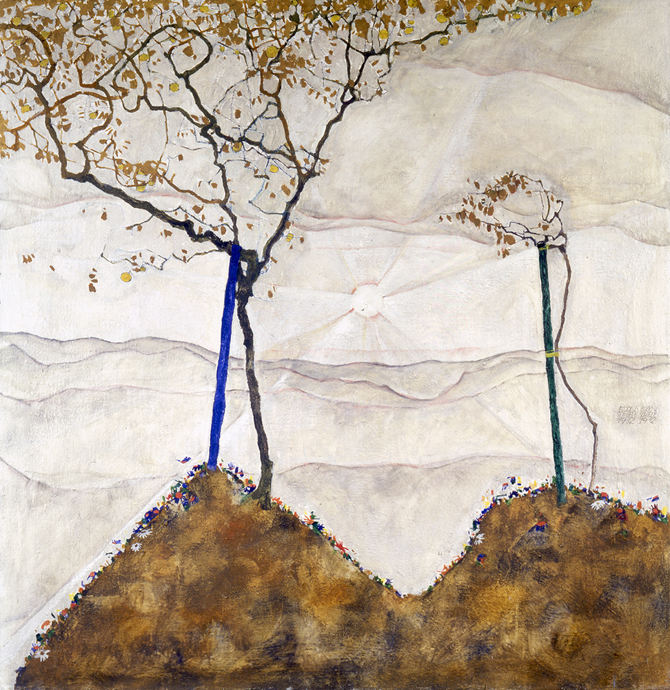 Painting "Autumn Sun I (Sunrise)" by Egon Schiele