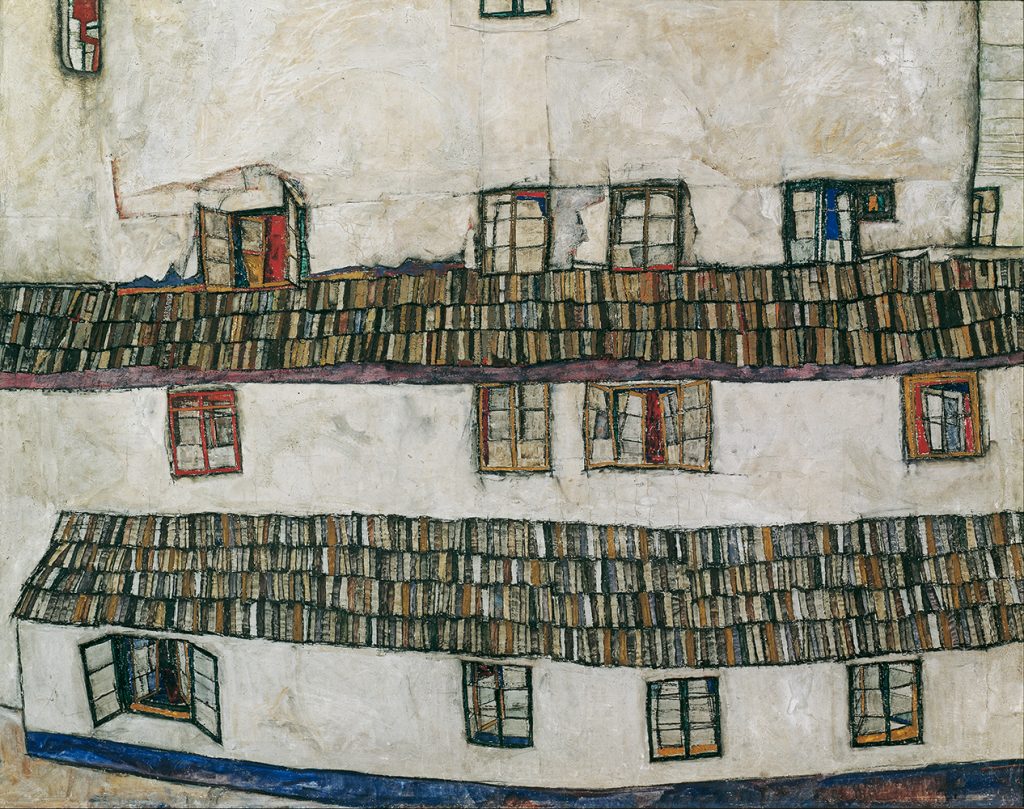 Painting "Facade of a House" by Egon Schiele