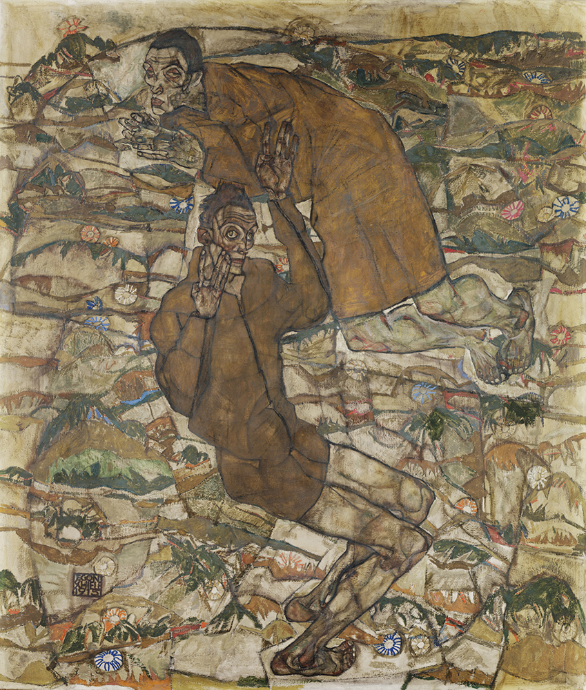 Painting "Transfiguration (The Blind II)" by Egon Schiele